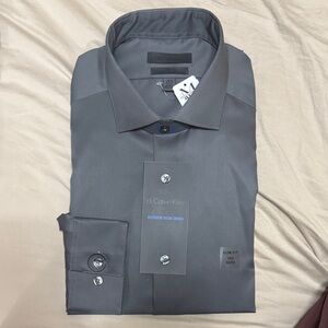 Calvin Klein Men's Charcoal Dress Shirt
